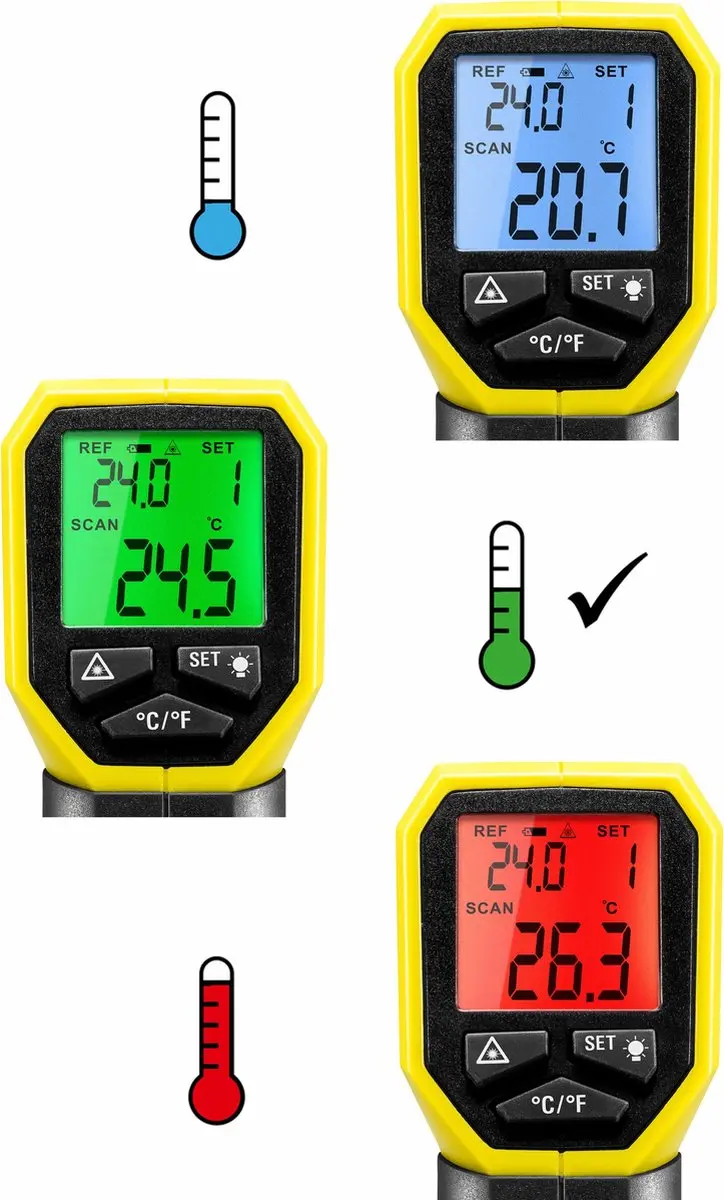 Trotec BP17 Infrarood-Thermometer - Geel/Zwart