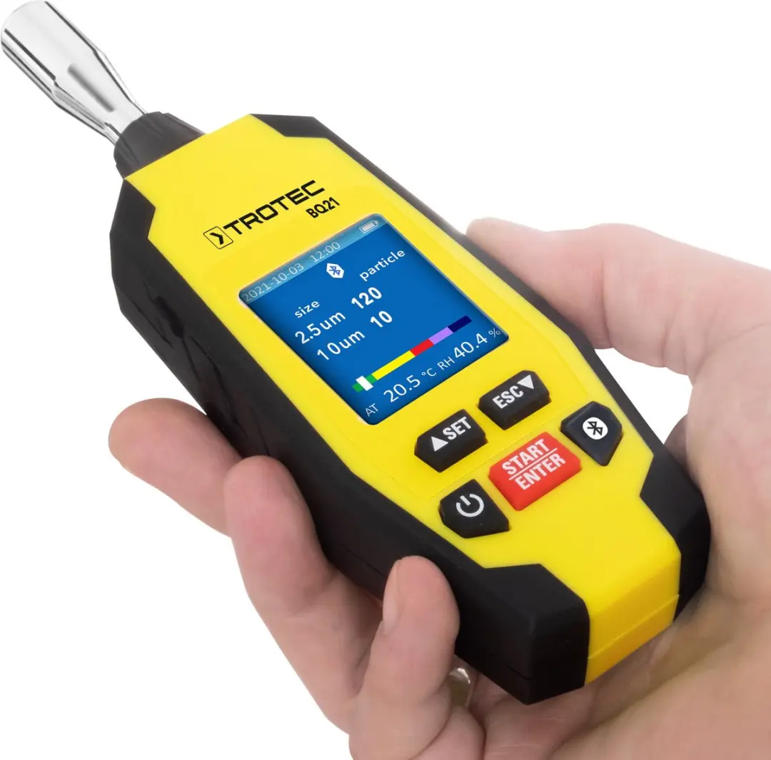 Trotec BQ21 Mini-Deeltjesmeetapparaat - <10µm - Geel/Zwart