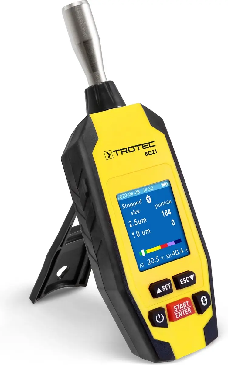 Trotec BQ21 Mini-Deeltjesmeetapparaat - <10µm - Geel/Zwart