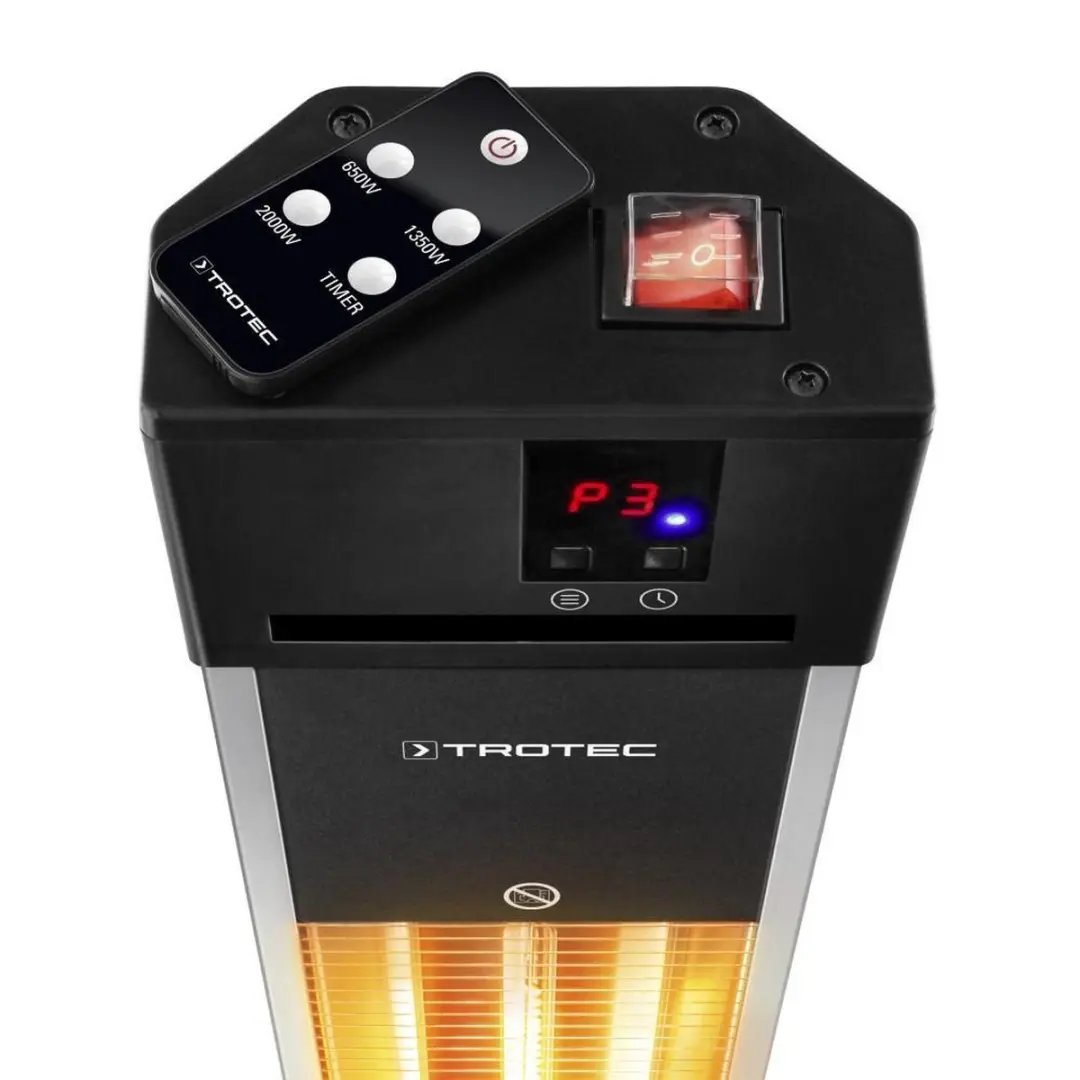 Trotec IRS 2000 E Design Terrasverwarming 2000W - Staand - Zwart/Zilver
