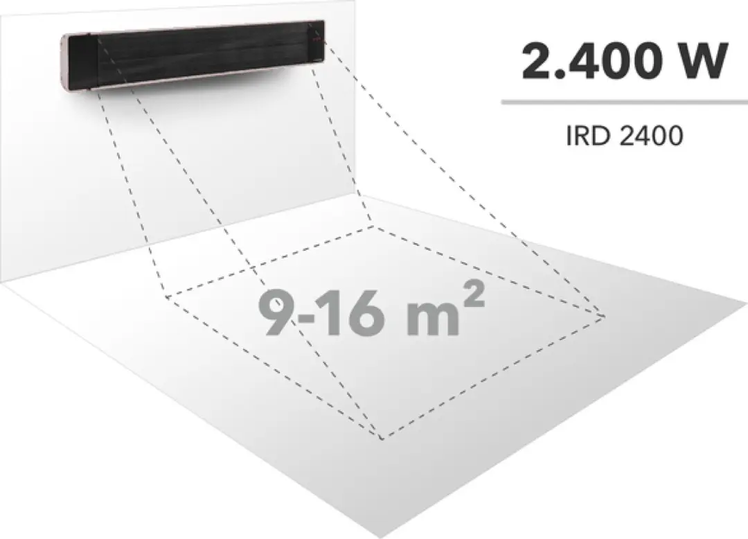 Trotec IRD 2400 Infrarood Verwarmingspaneel 2400W - Zwart