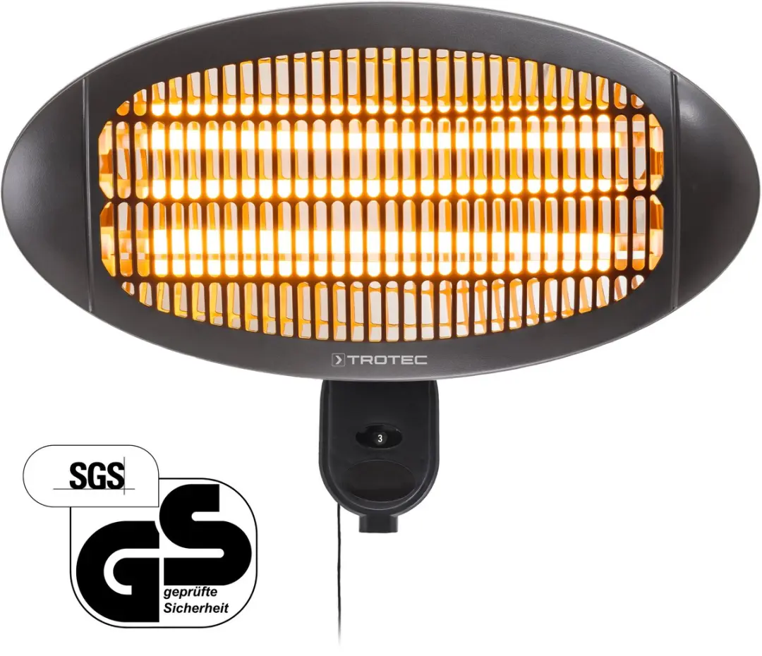 Trotec IR 2000 S Infrarood Warmtestraler 2000W - Zwart - afbeelding 6 van 6