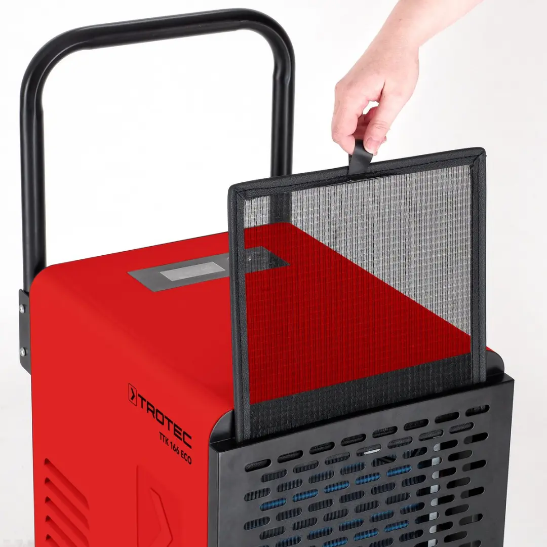 Trotec TTK 166 ECO Industriële Luchtontvochtiger - 950W - 90m² - Rood/Zwart