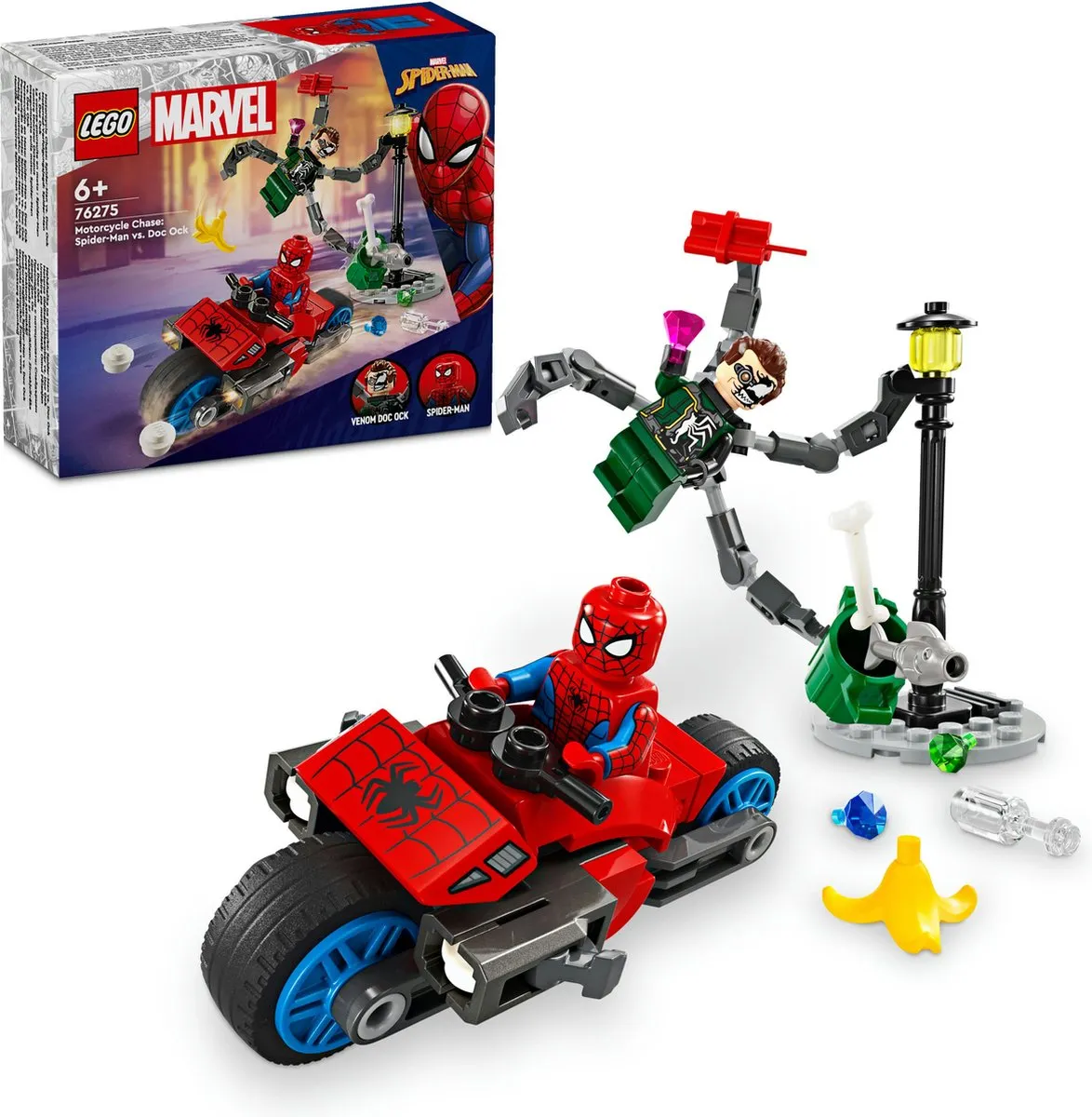 LEGO Marvel Motorachtervolging Spider-Man vs. Doc Ock 76275 - 2 Minifiguren - afbeelding 2 van 6