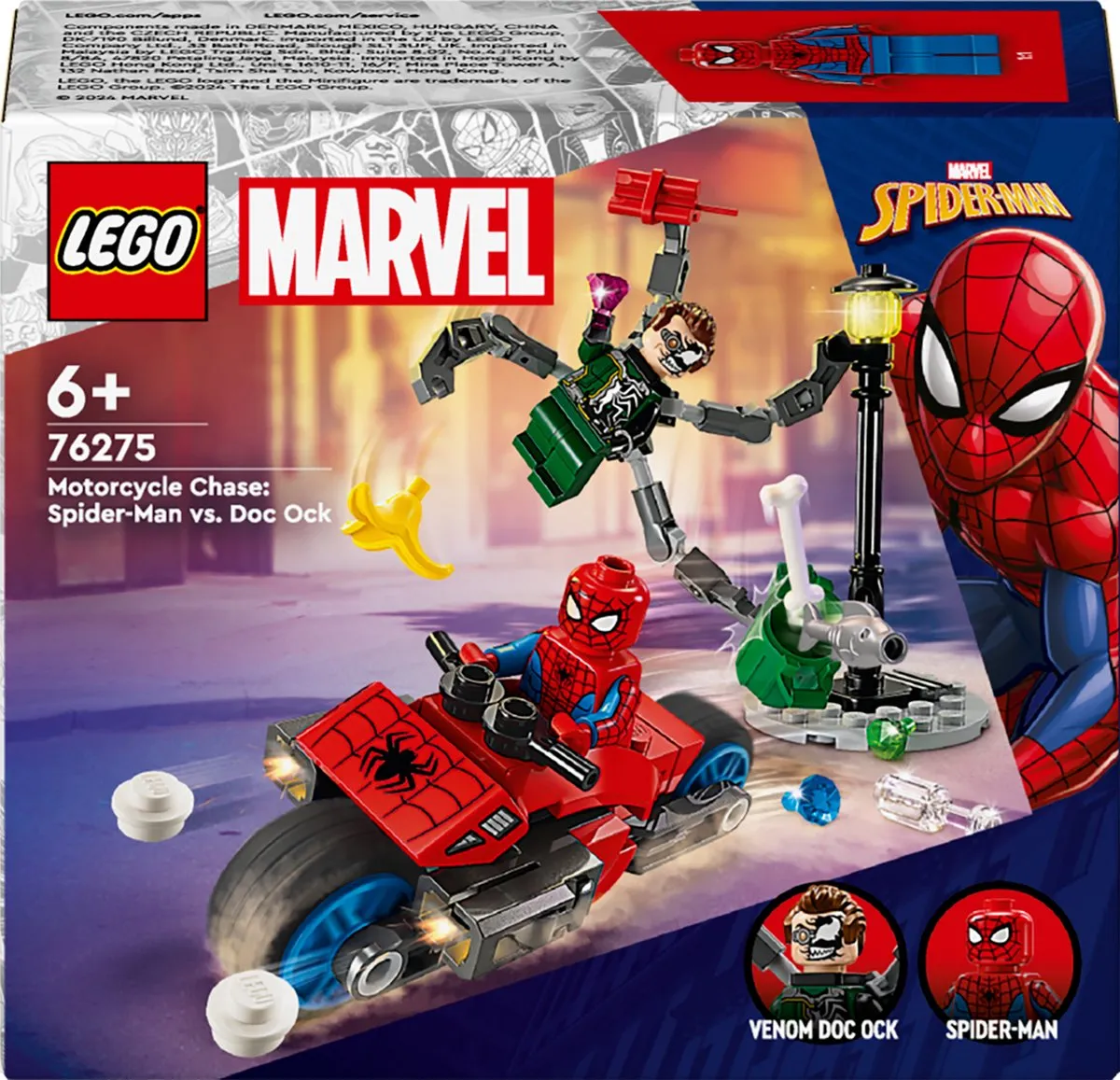 LEGO Marvel Motorachtervolging Spider-Man vs. Doc Ock 76275
