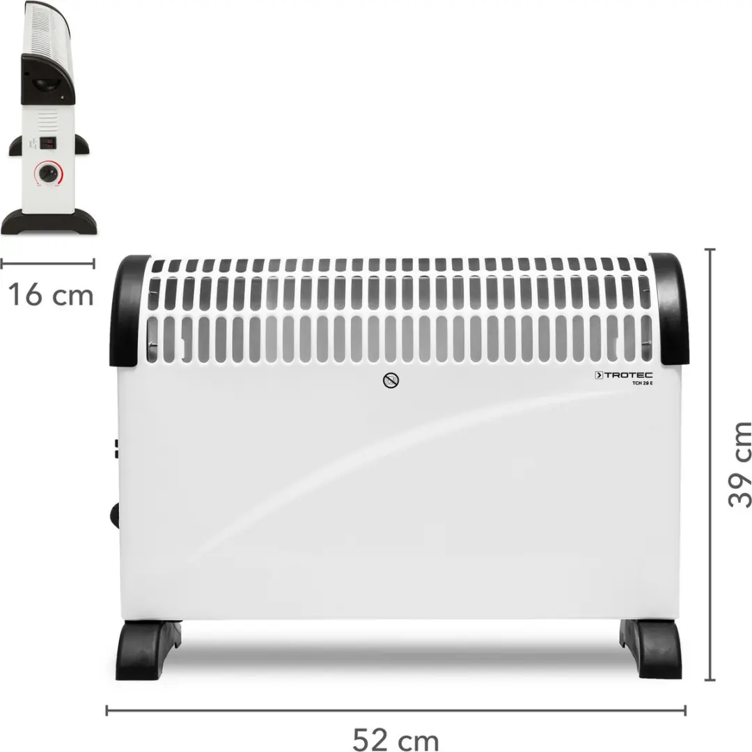 Trotec TCH 20 E Convector - 2000W - 3 standen