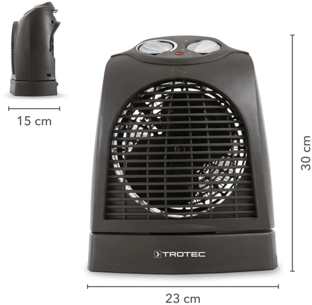 Trotec TFH 22 E Elektrische Kachel 2000W - Zwart/Bruin