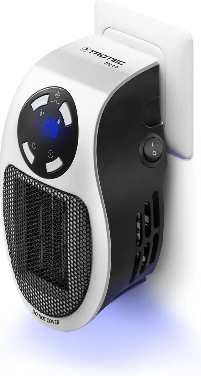 Trotec TFC 1 E Keramische Stopcontactverwarming 500W - Zwart/Wit