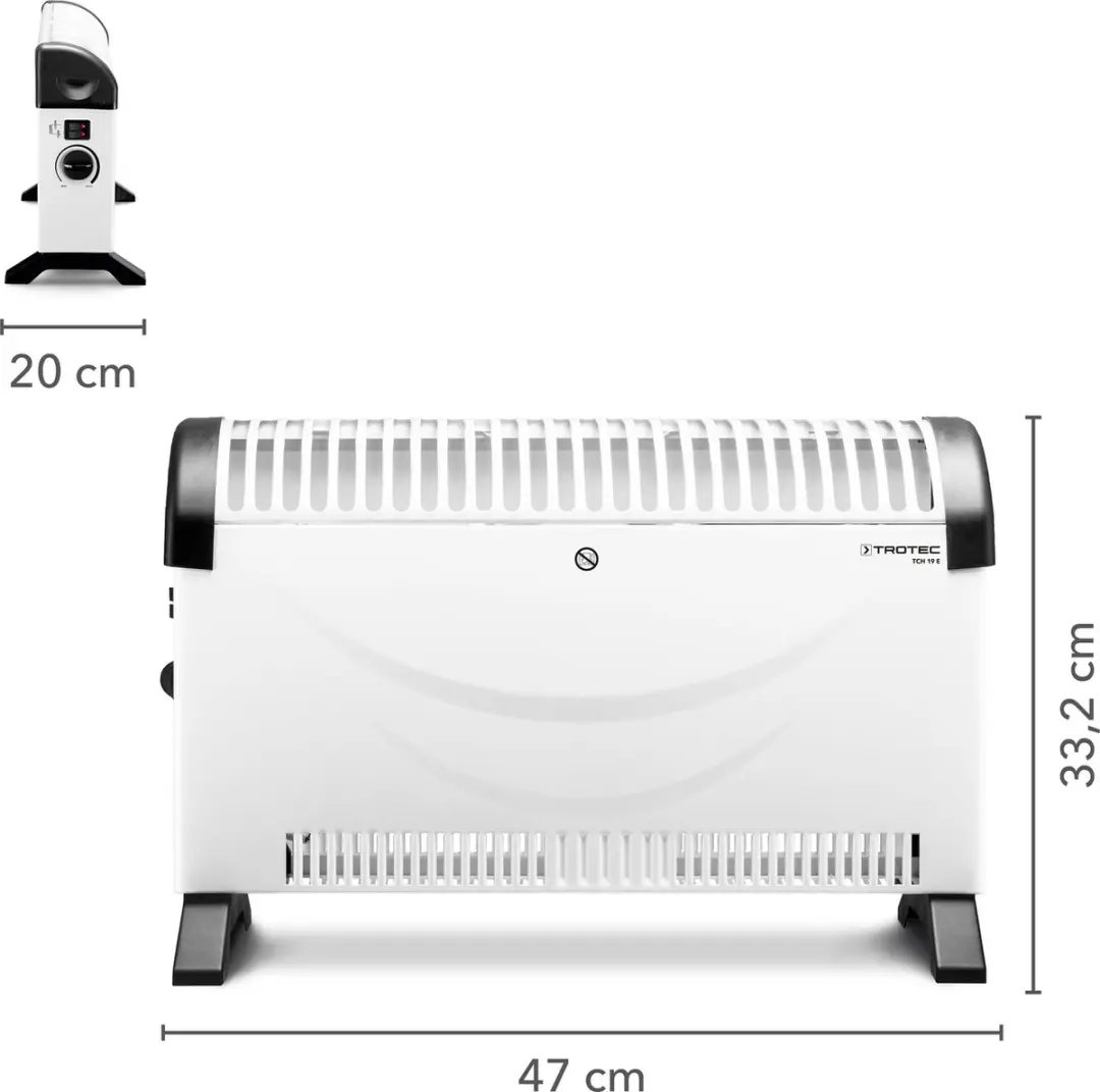 Trotec Convector TCH 19 E 2000W - Badkamer - Wit