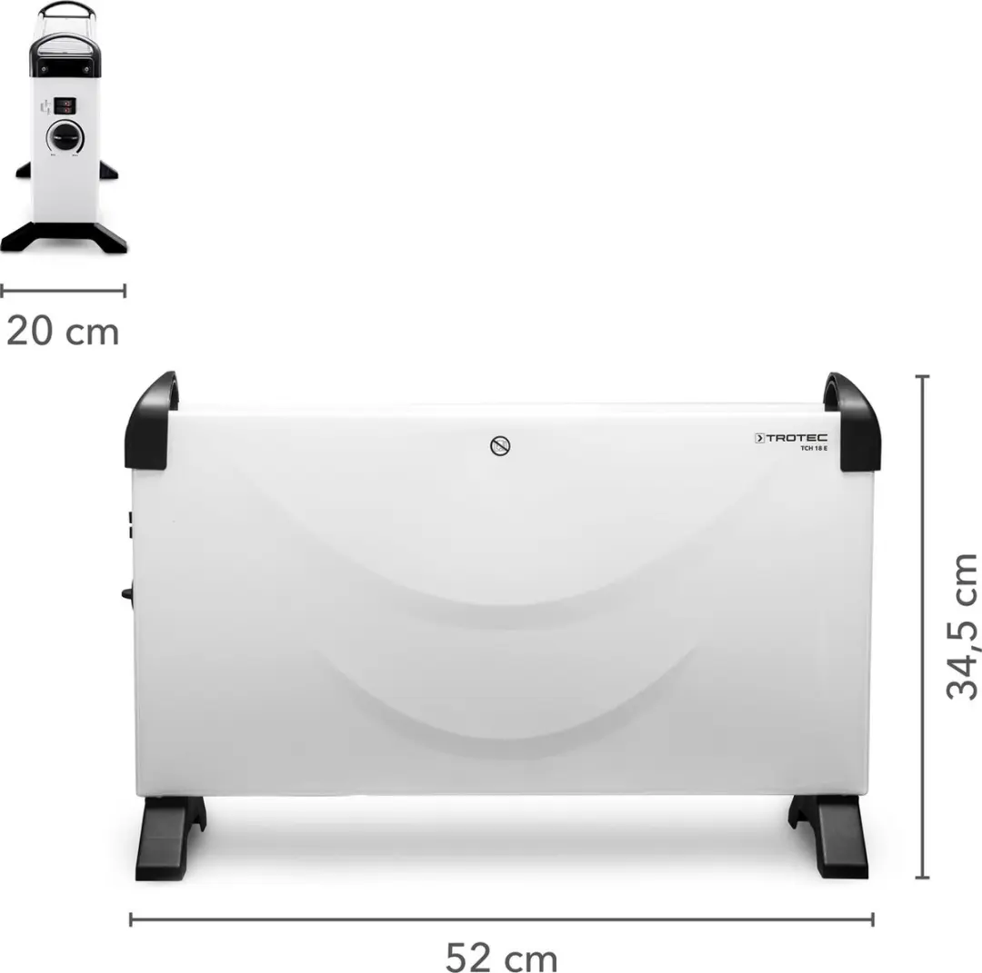 Trotec TCH 18 E Convector - 2000W - Wit
