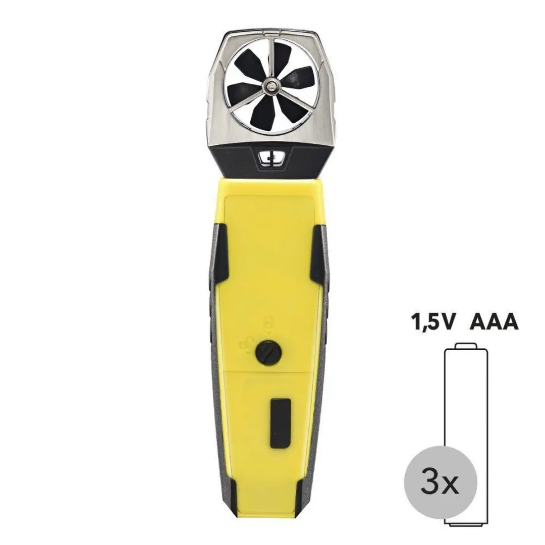 Trotec BA16WP Schoepenrad-Anemometer - Handheld - Geel/Zwart