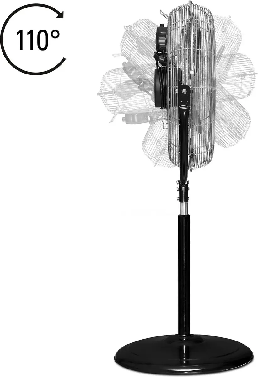 Trotec TVM 18 S Statiefventilator - 100W - 45cm - Zwart