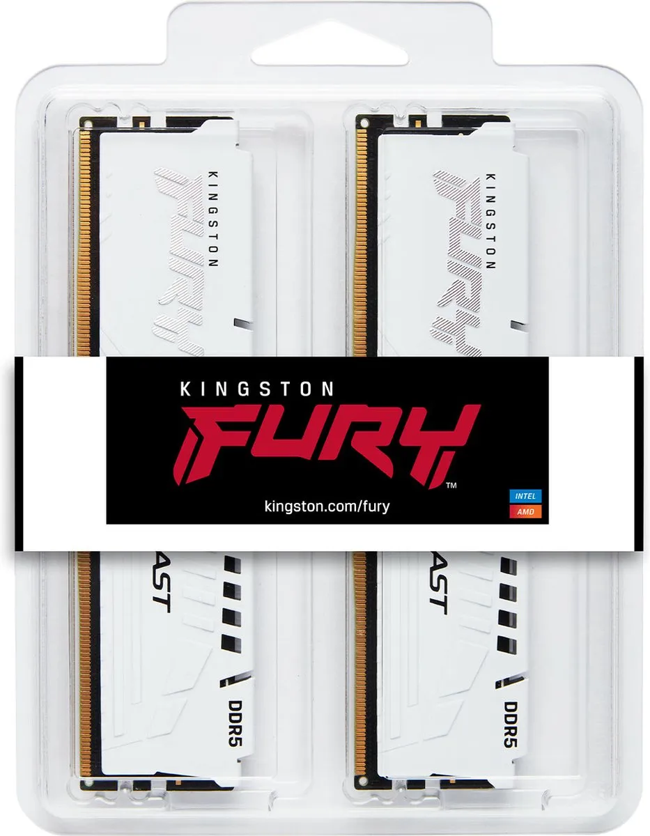 Kingston FURY Beast KF556C36BWEK2-32 DDR5 5600MHz CL36 - 32GB (2x16GB) Wit