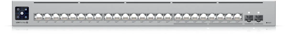 Ubiquiti USW-Pro-Max-24-PoE Netwerkswitch - 24x PoE 400W - 2x 10G SFP