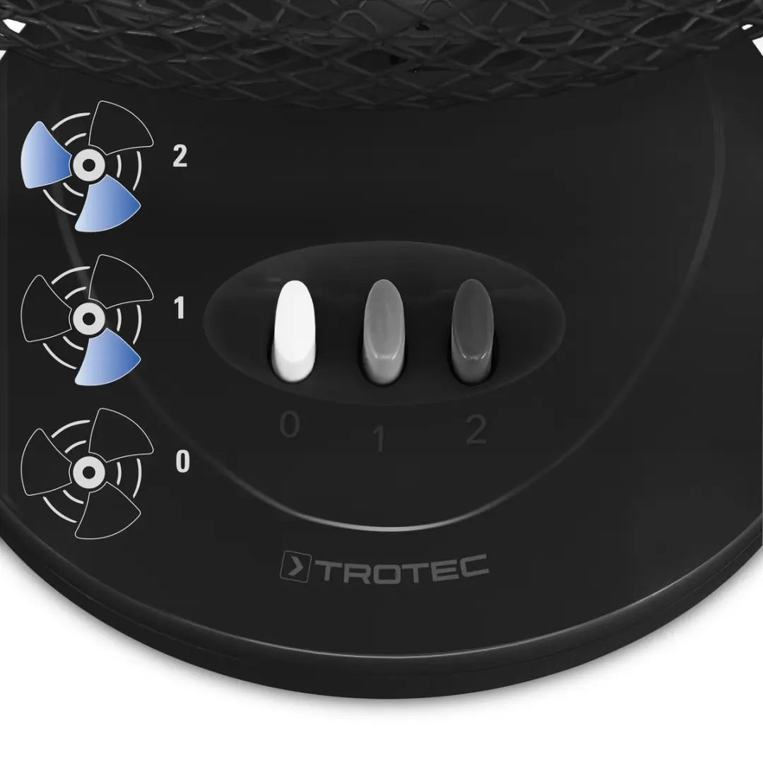 Trotec TVE 8 Tafelventilator 25W - 23cm - Zwart