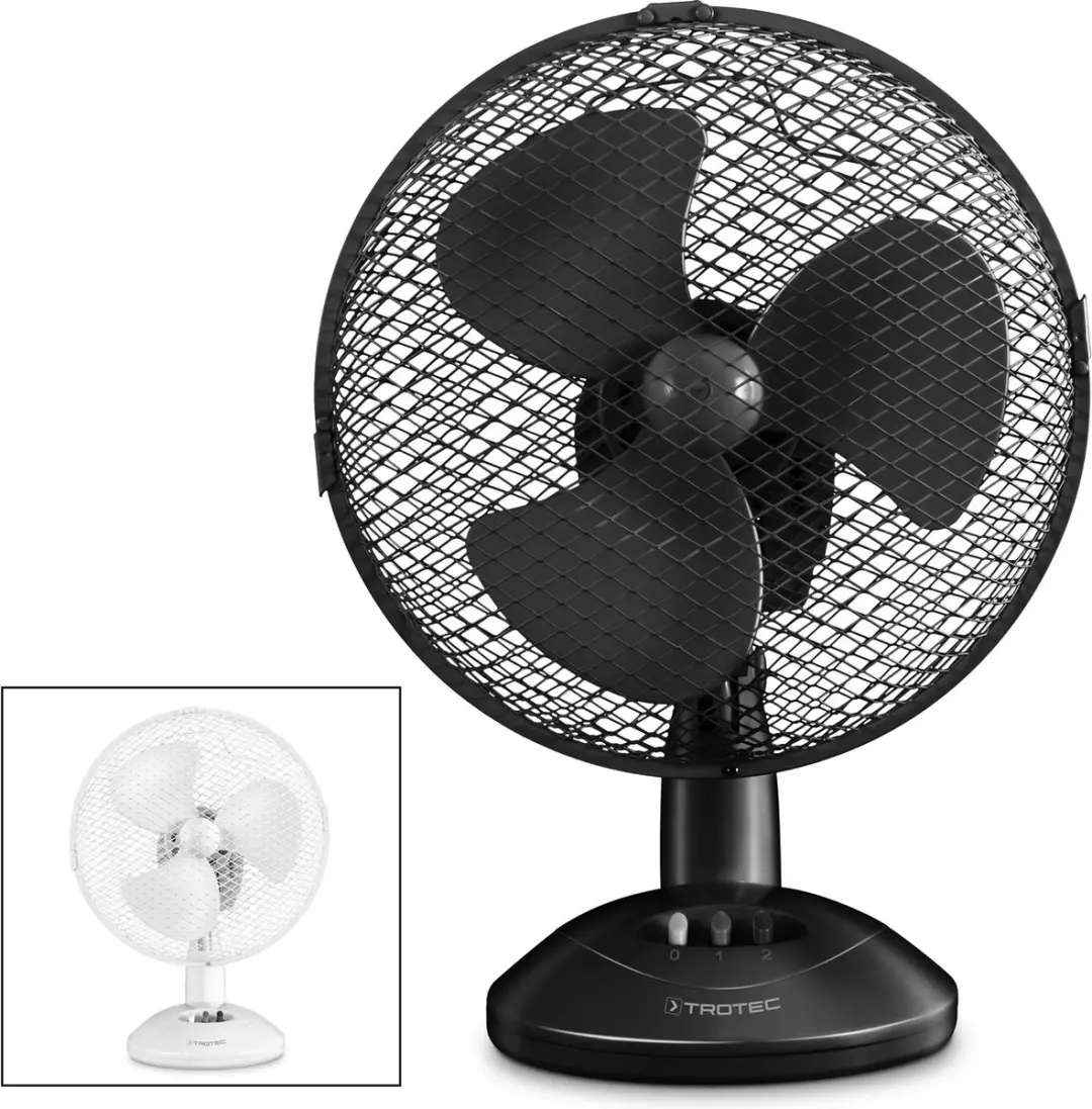 Trotec TVE 8 Tafelventilator 25W - 23cm - Zwart