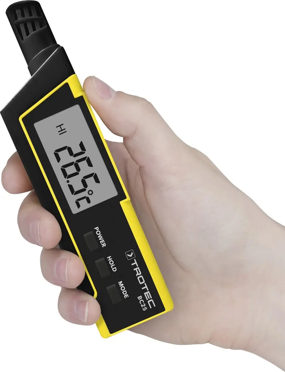 Trotec BC25 Thermohygrometer - Handheld - Zwart/Geel