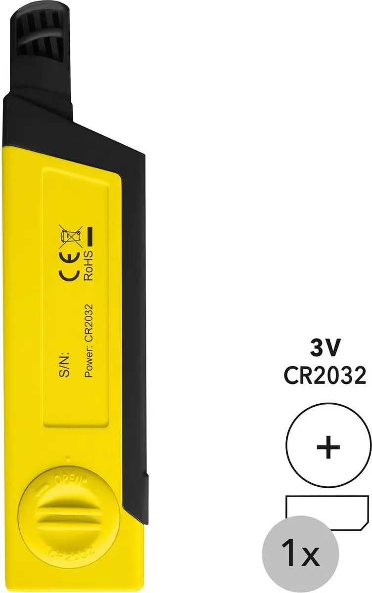 Trotec BC25 Thermohygrometer - Handheld - Zwart/Geel