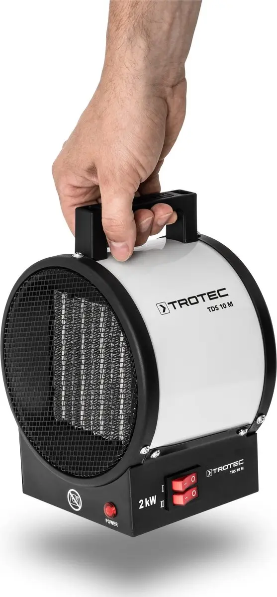 Trotec TDS 10 M Elektrische Kachel 2000W - Staand - Zwart/wit