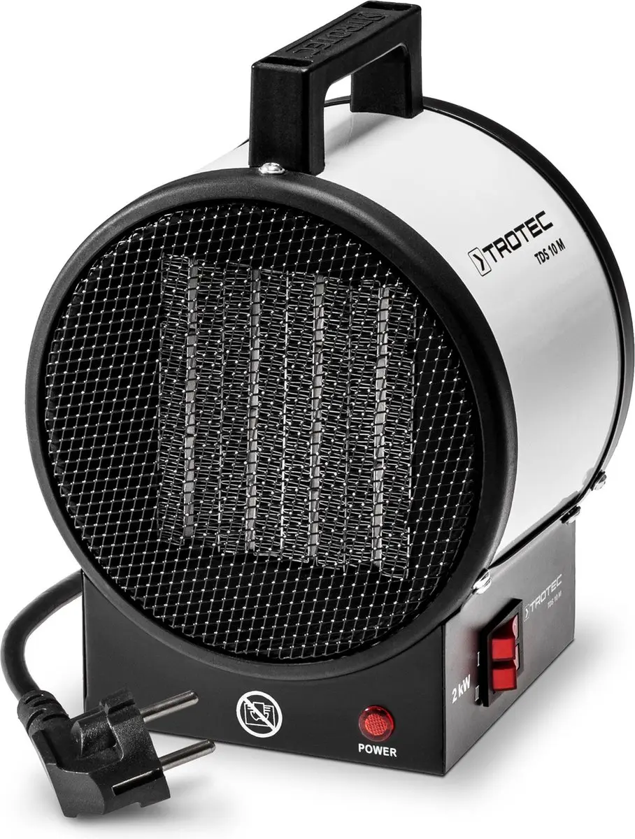 Trotec TDS 10 M Elektrische Kachel 2000W - Staand - Zwart/wit