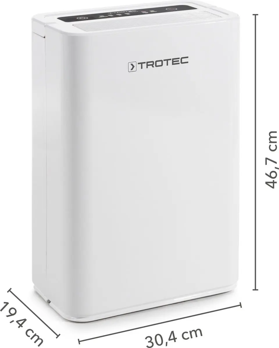 Trotec TTK 52 E Luchtontvochtiger - 270W - 2,4L - Wit
