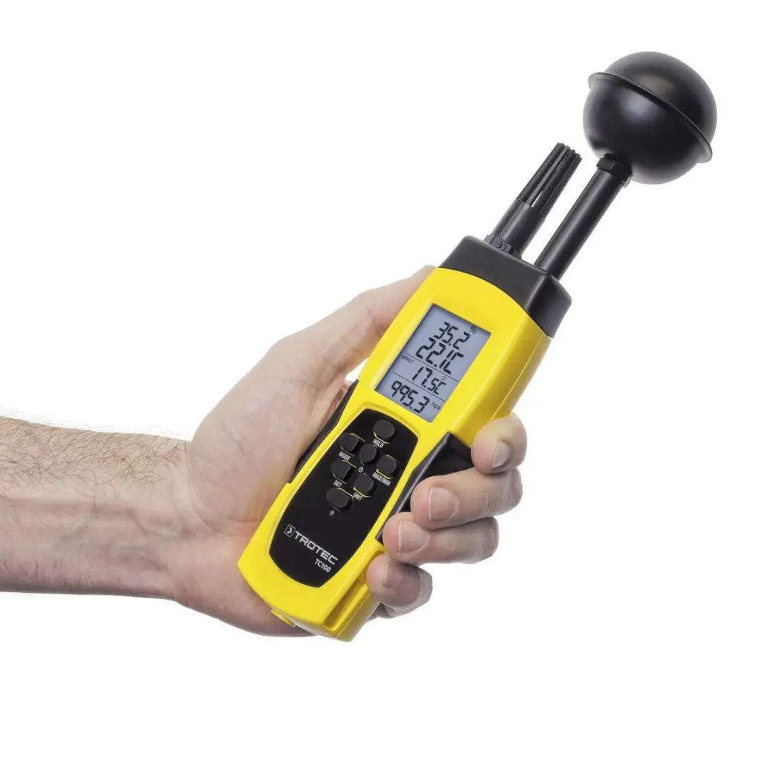 Trotec TC100 Thermohygrometer - Geel/Zwart