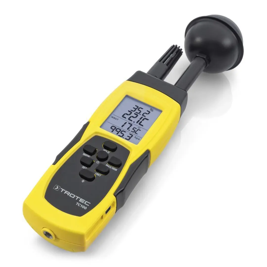 Trotec TC100 Thermohygrometer - Geel/Zwart