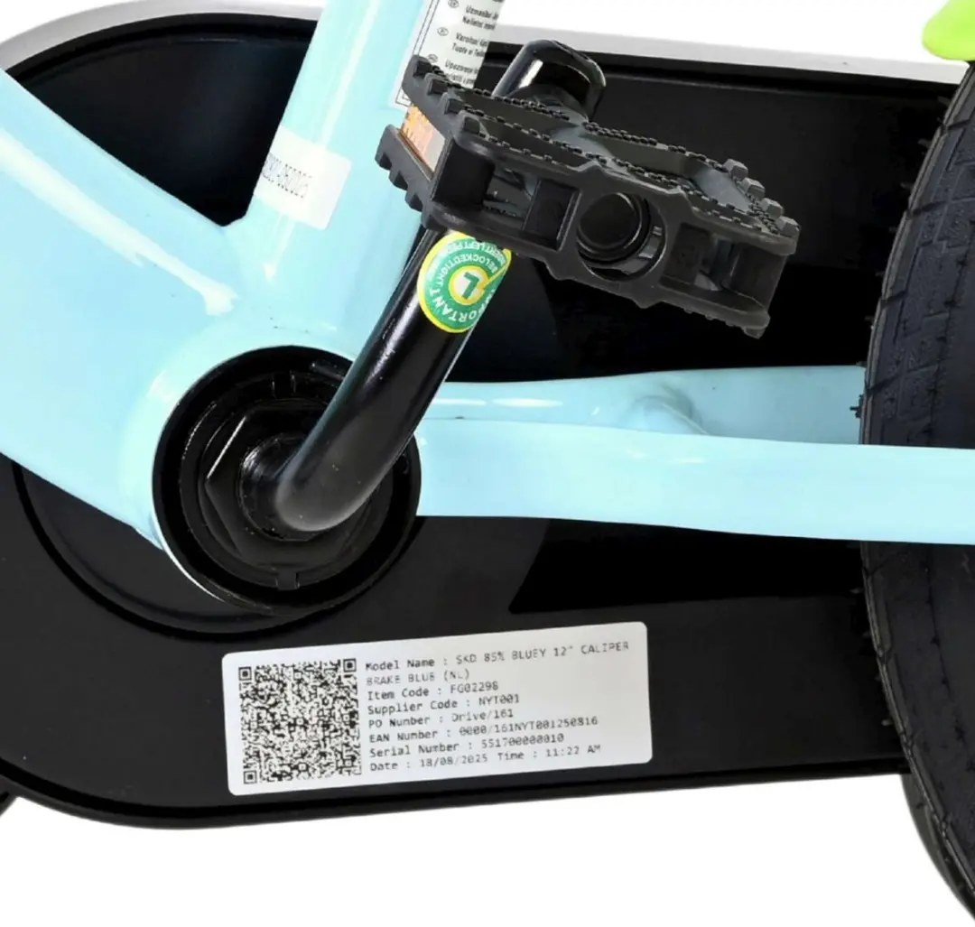 Volare Bluey Kinderfiets 12 inch - Lichtblauw