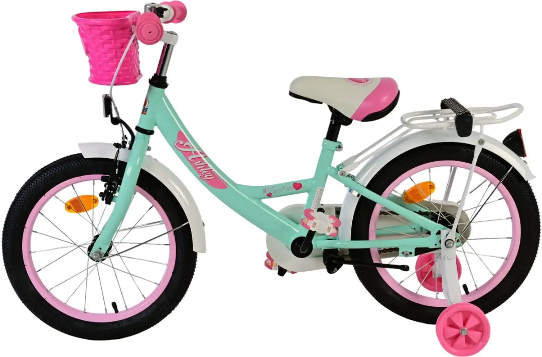 Volare Ashley Kinderfiets 16" - 1 Versnelling - Mintgroen/Wit