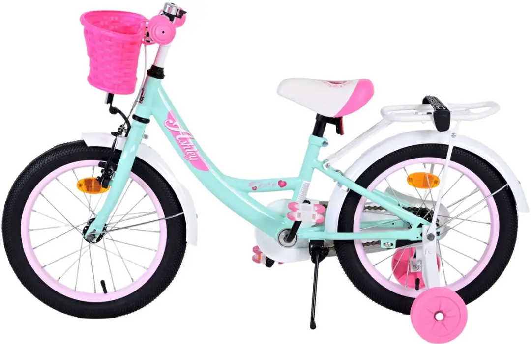 Volare Ashley Kinderfiets 16" - 1 Versnelling - Mintgroen/Wit