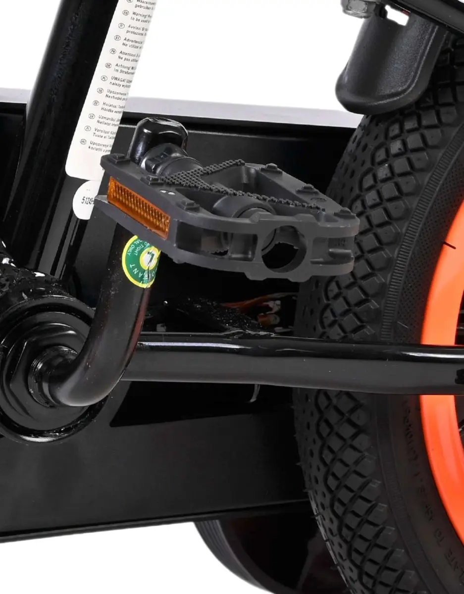 Volare Strike Kinderfiets 12 inch - Zwart Oranje