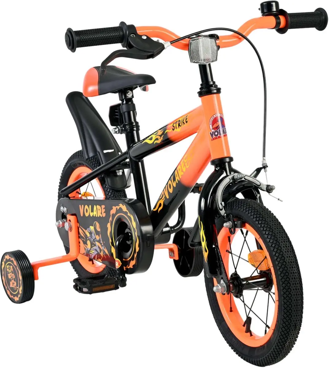 Volare Strike Kinderfiets 12 inch - Zwart Oranje