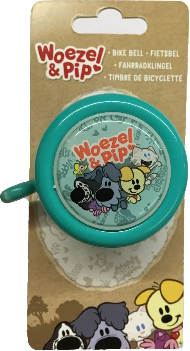 Volare Woezel & Pip Fietsbel - Mint Blauw
