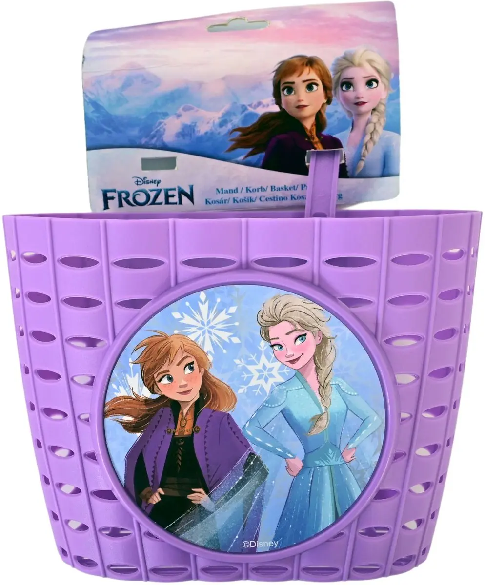 Volare Disney Frozen Plastic Fietsmandje - 5L - Paars