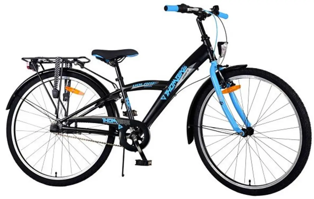 Volare Thombike Kinderfiets 26" - 3 Versnellingen - Zwart/Blauw