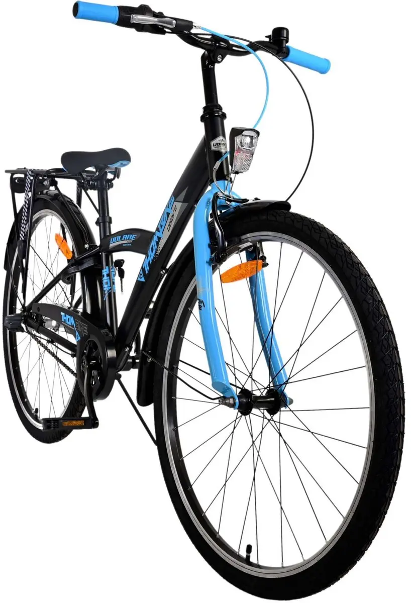 Volare Thombike Kinderfiets 26" - 3 Versnellingen - Zwart/Blauw