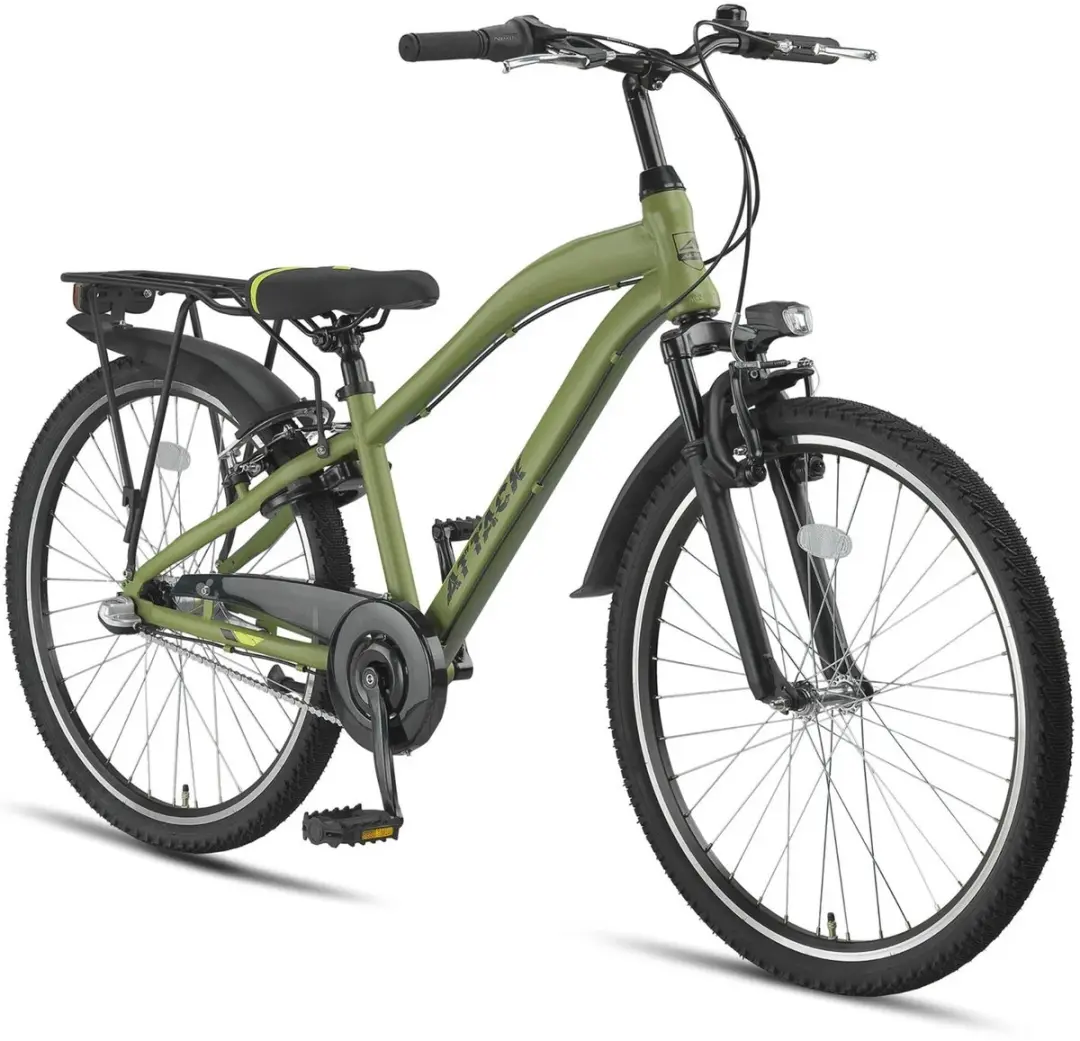 Altec Attack Allroad Kinderfiets 24" - 3 Versnellingen - Army Green