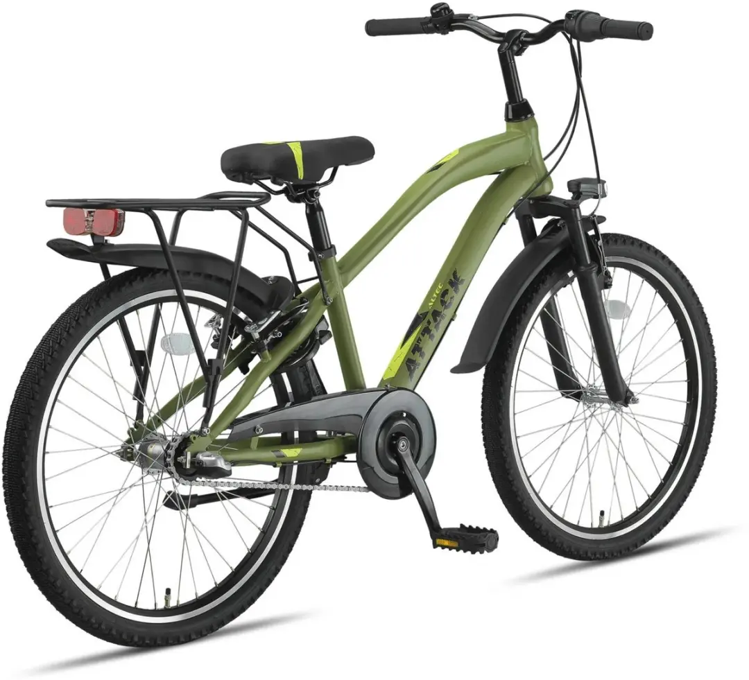 Altec Attack Allroad Kinderfiets 24" - 3 Versnellingen - Army Green