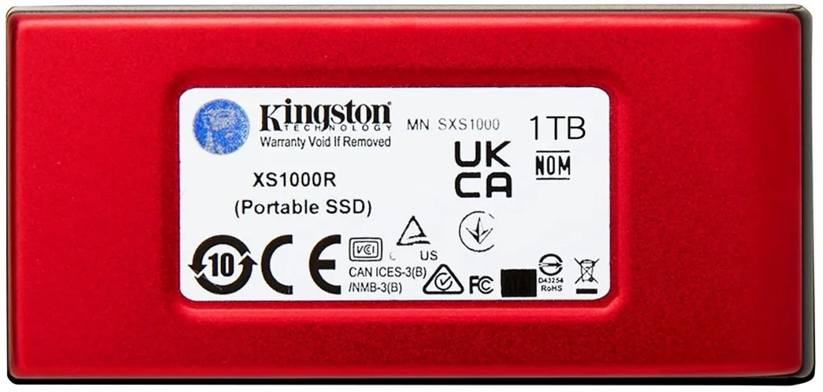 Kingston XS1000R Externe SSD 1TB - Rood
