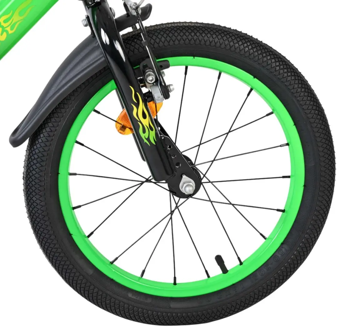 Volare Strike Kinderfiets 16 inch - Jongens - Zwart Groen - afbeelding 6 van 6