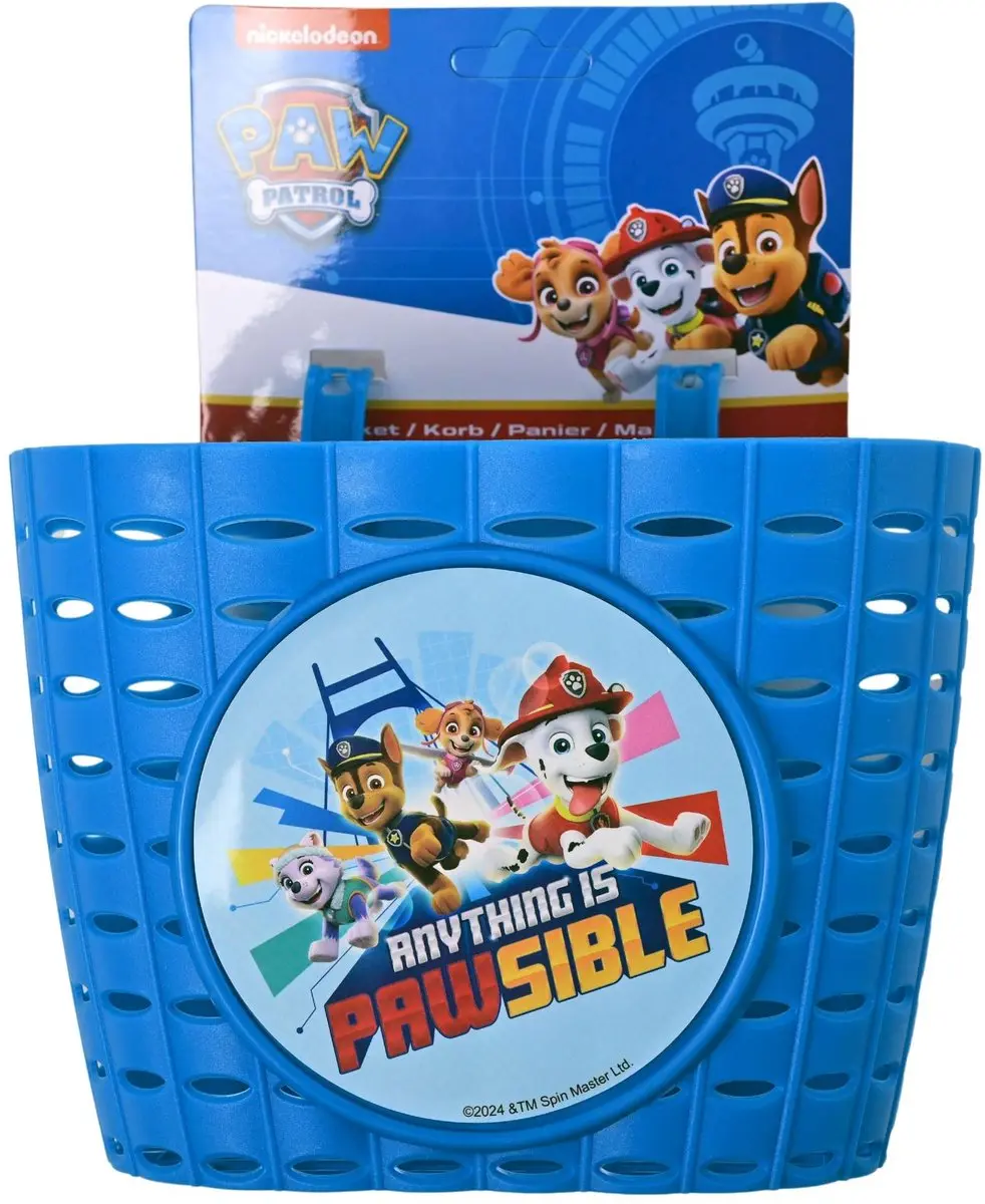 Volare Paw Patrol Plastic Fietsmand - Blauw 5L