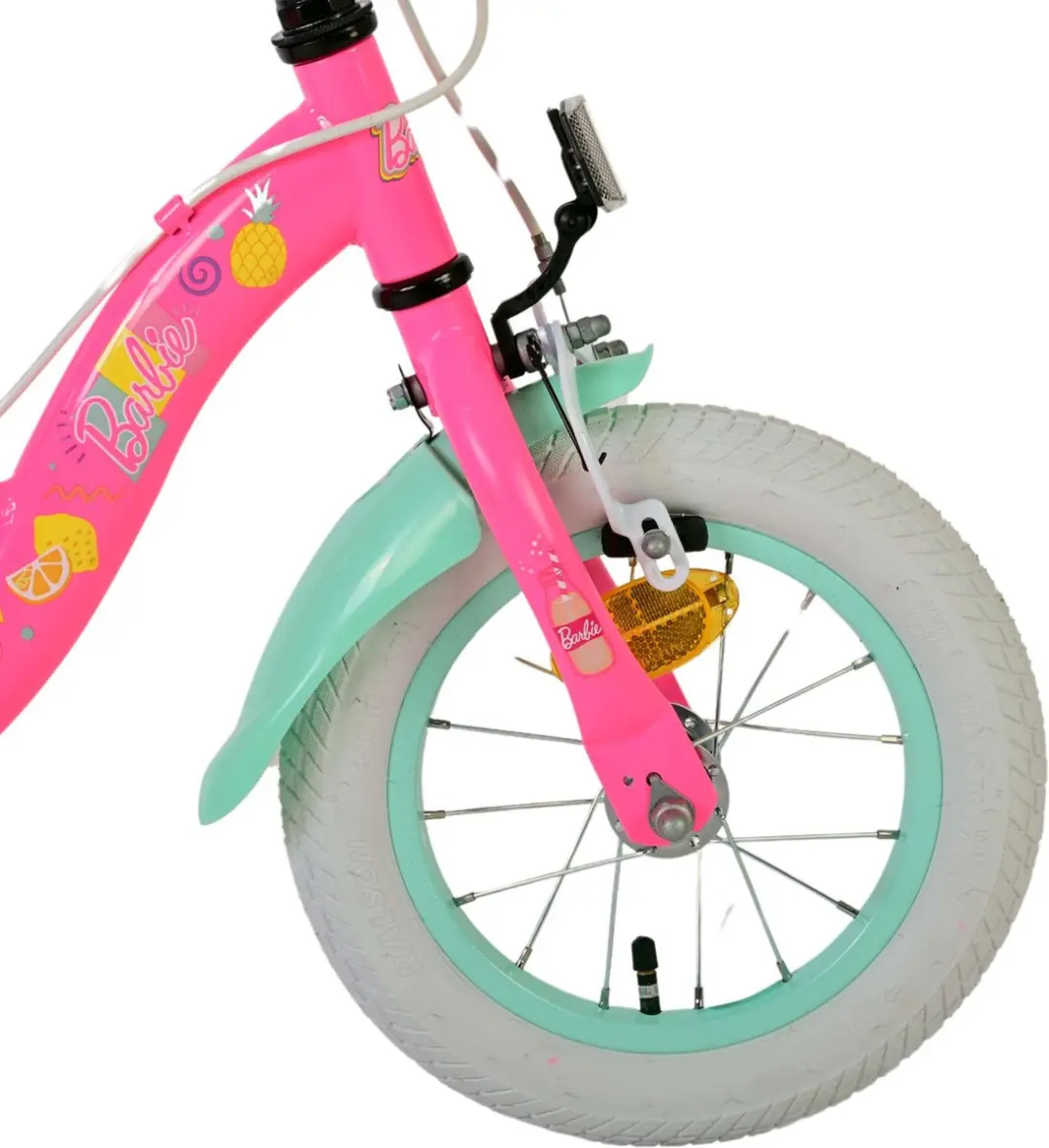 Volare Barbie Kinderfiets 12 inch - Roze - Twee Handremmen - afbeelding 6 van 6