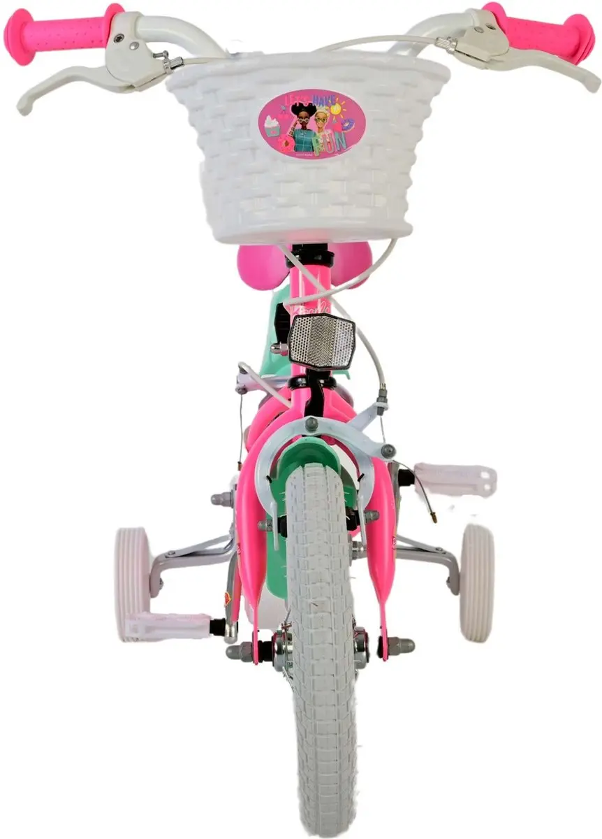 Volare Barbie Kinderfiets 12 inch - Roze - Twee Handremmen