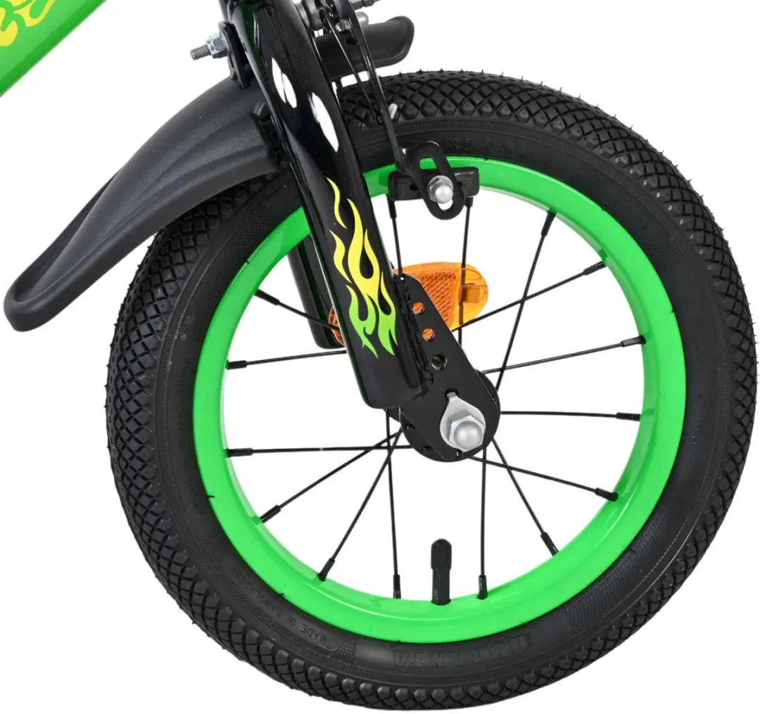 Volare Strike Kinderfiets 12" - Zwart/ Groen - 1 Versnelling - afbeelding 6 van 6
