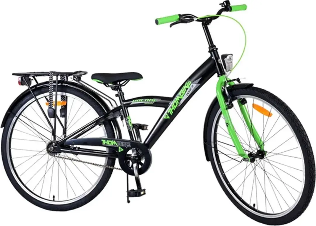 Volare Thombike Kinderfiets 26" - 1 Versnelling - Zwart Groen