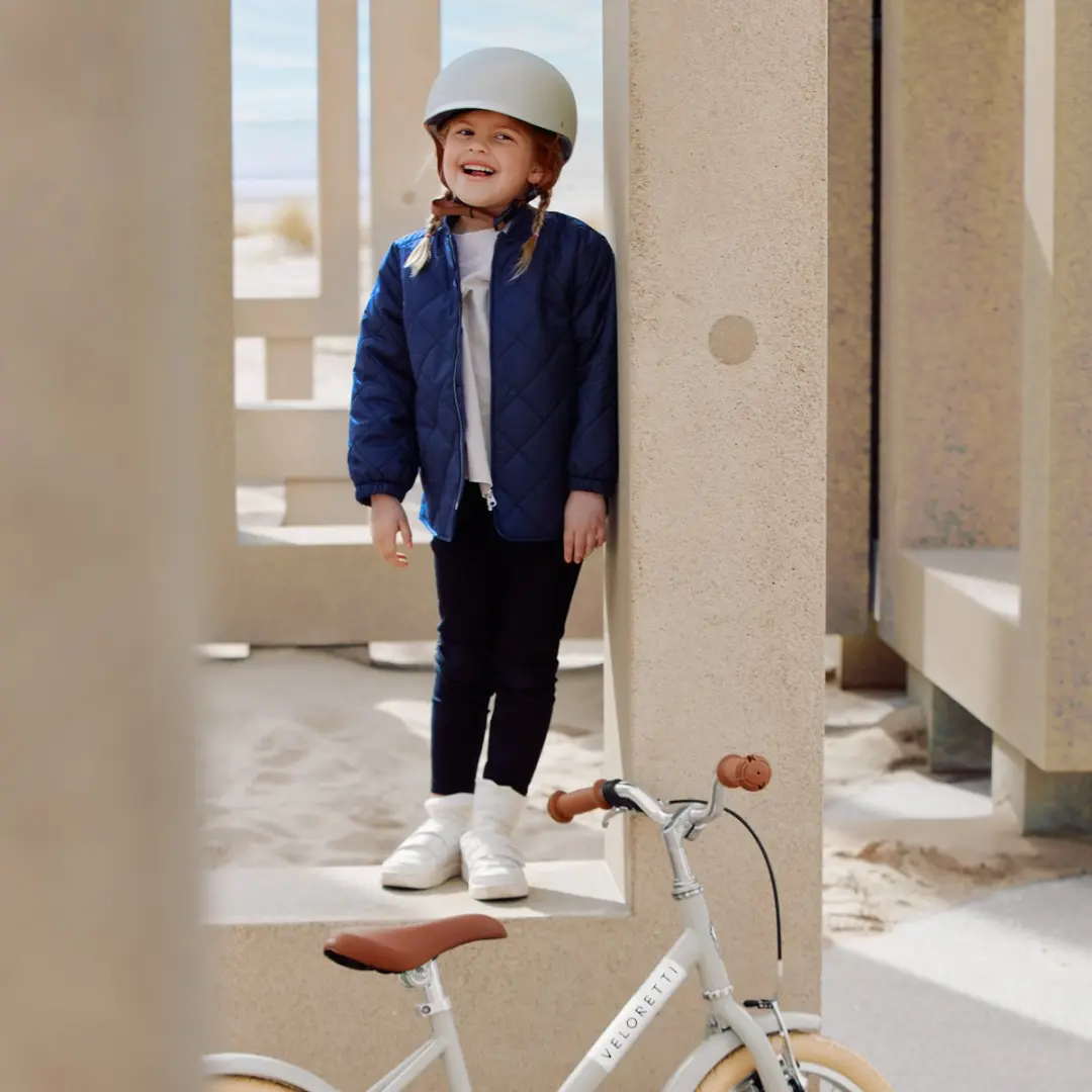 Veloretti Kinderhelm Pebble Grey - Maat XS