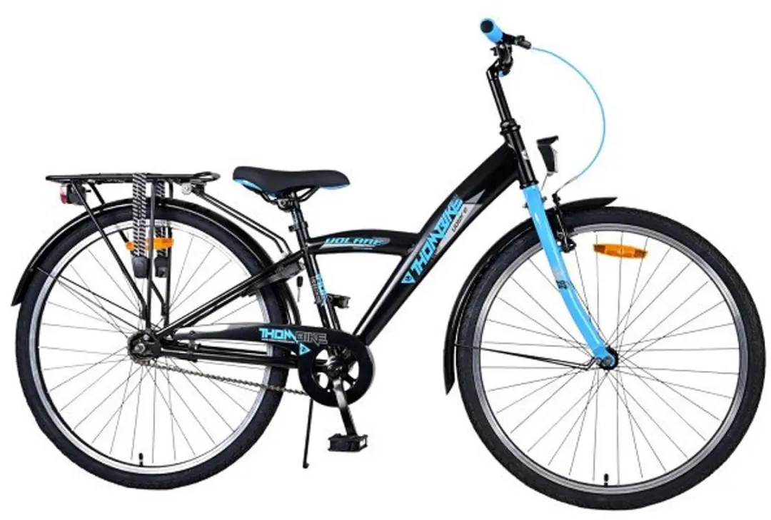 Volare Thombike Kinderfiets 26" - 1 Versnelling - Zwart/Blauw