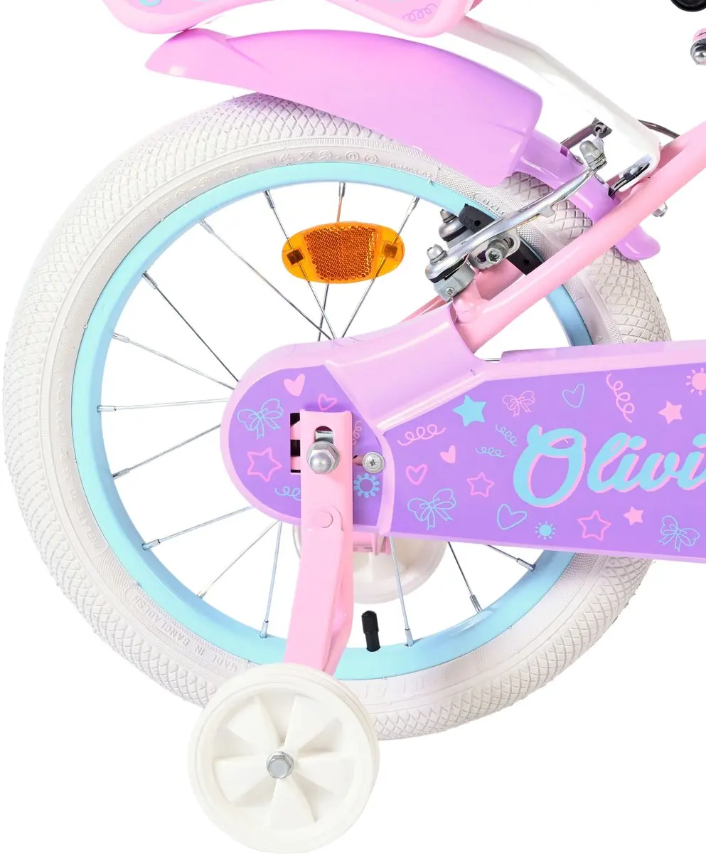 Volare Olivia Kinderfiets 16" - Roze - 1 Versnelling