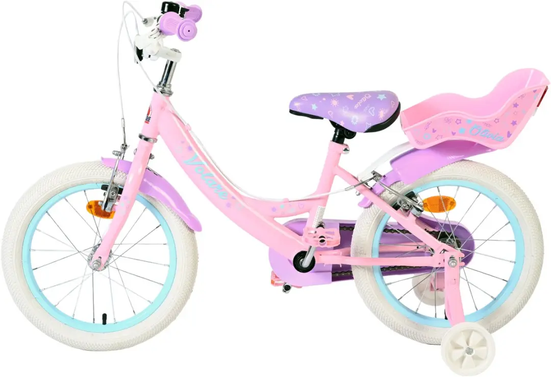 Volare Olivia Kinderfiets 16" - Roze - 1 Versnelling