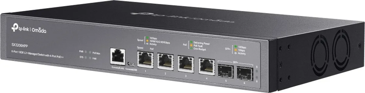 TP-Link TL-SX3206HPP Switch - 10 Poorten Zwart